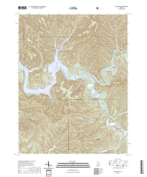 Elkinsville, IN — USGS 7.5-minute topo (2022)