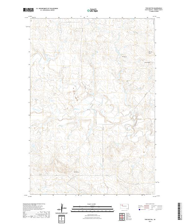 Two Buttes, SD — USGS 7.5-minute topo (2021)