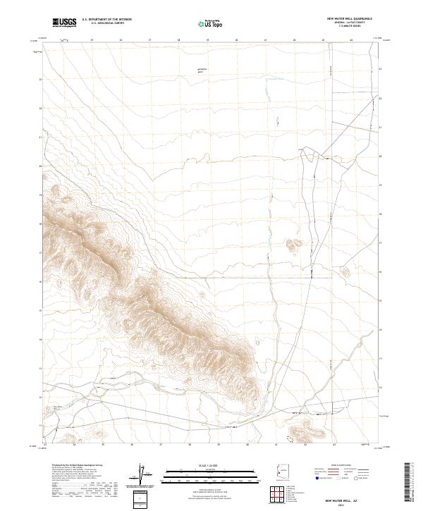 New Water Well, AZ — USGS 7.5-minute topo (2021)