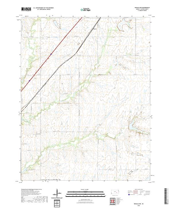 Rosalia NW, KS — USGS 7.5-minute topo (2022)