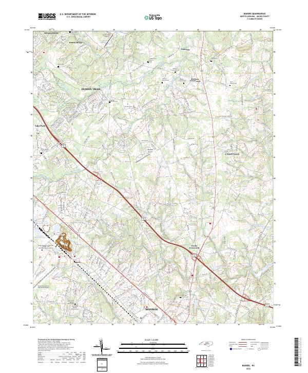 Bakers, NC — USGS 7.5-minute topo (2022)
