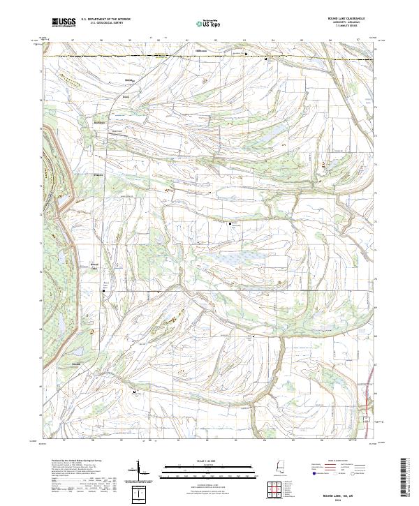 Round Lake, MS-AR — USGS 7.5-minute topo (2024)