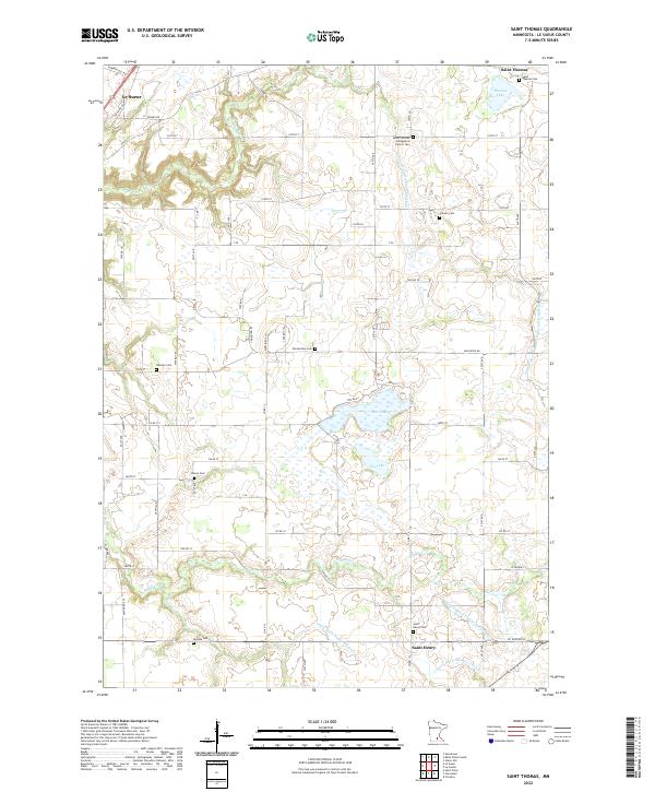 Saint Thomas, MN — USGS 7.5-minute topo (2022)