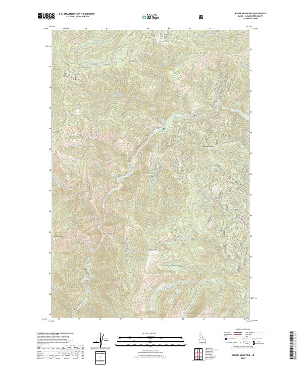 Moose Mountain, ID — USGS 7.5-minute topo (2024)