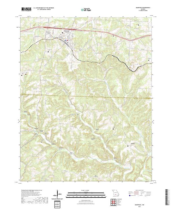Mansfield, MO — USGS 7.5-minute topo (2021)