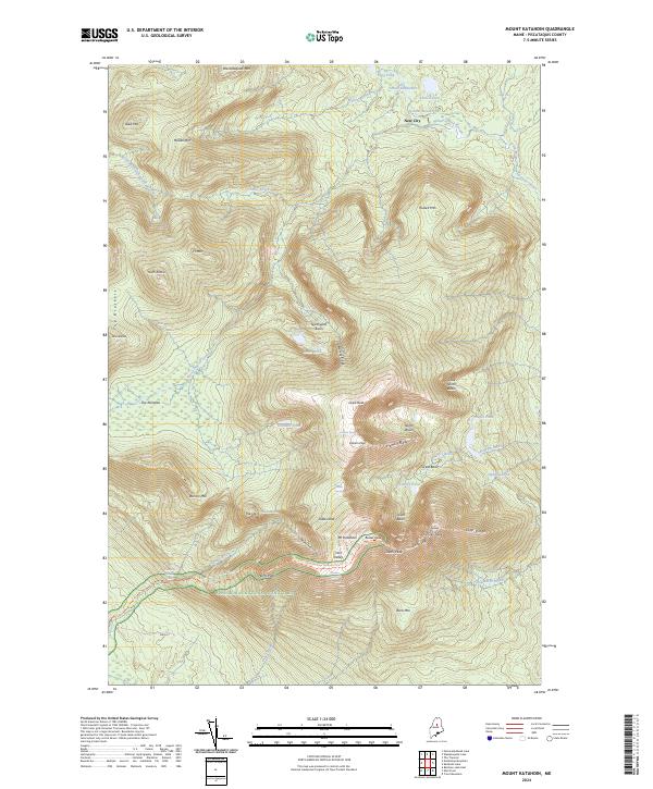 Mount Katahdin, ME — USGS 7.5-minute topo (2024)