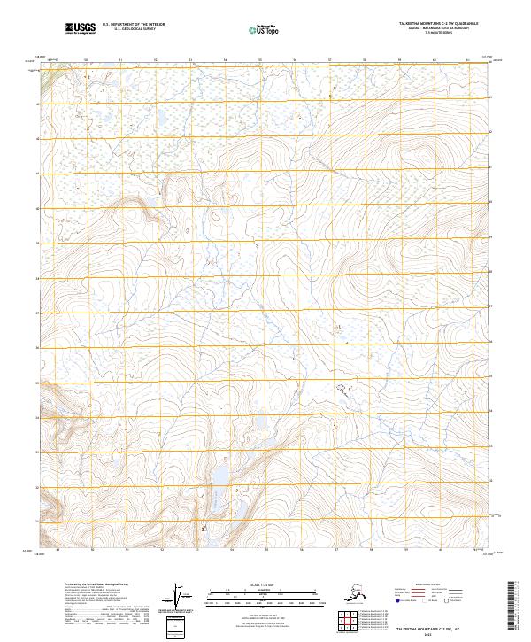 Talkeetna Mountains C-2 SW, AK — USGS 7.5-minute topo (2023)