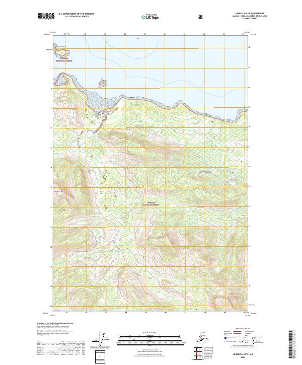 Juneau A-4 SW, AK — USGS 7.5-minute topo (2021)