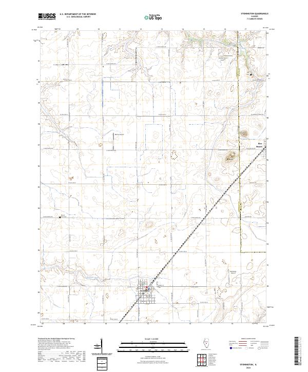 Stonington, IL — USGS 7.5-minute topo (2024)
