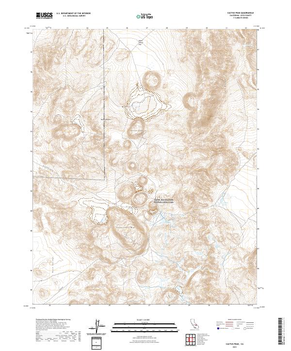 Cactus Peak, CA — USGS 7.5-minute topo (2021)