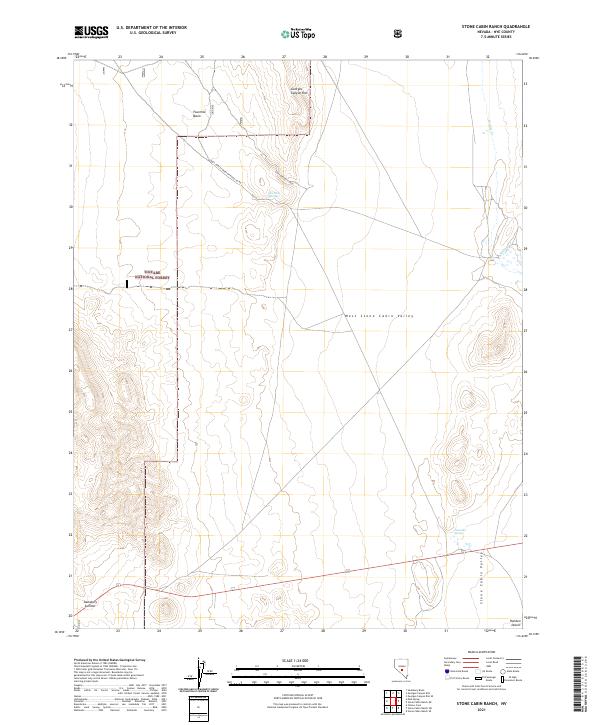 Stone Cabin Ranch, NV — USGS 7.5-minute topo (2021)