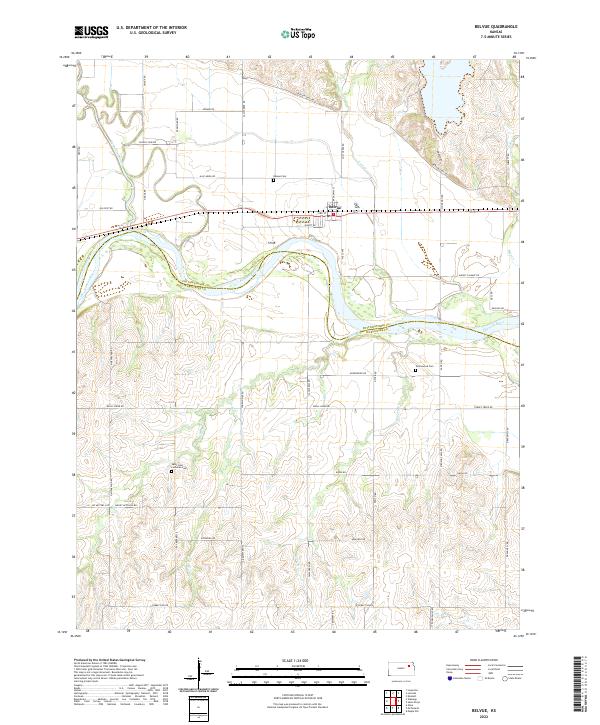 Belvue, KS — USGS 7.5-minute topo (2022)