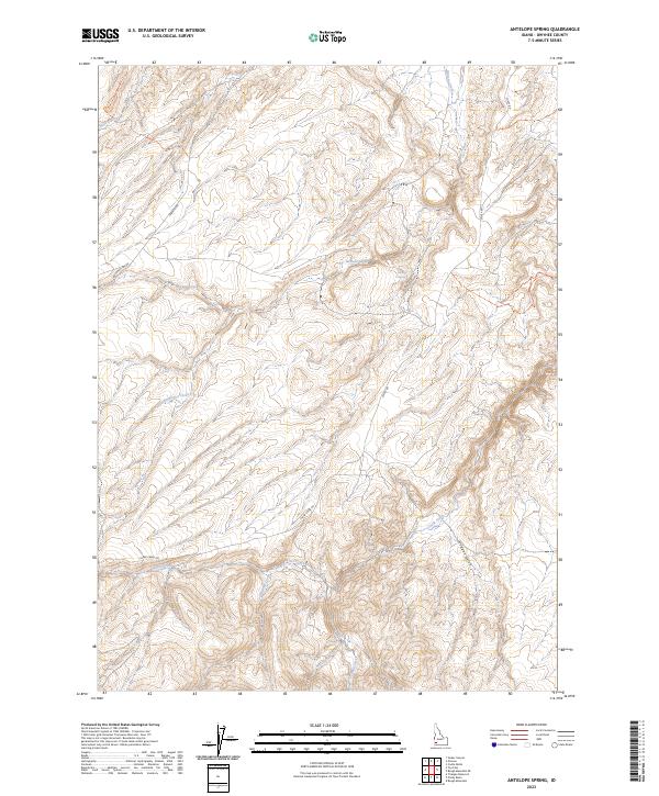 Antelope Spring, ID — USGS 7.5-minute topo (2023)