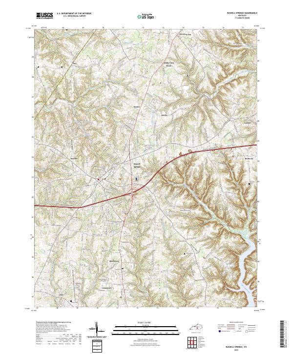 Russell Springs, KY — USGS 7.5-minute topo (2023)