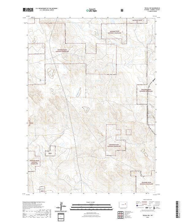 Teckla SW, WY — USGS 7.5-minute topo (2021)