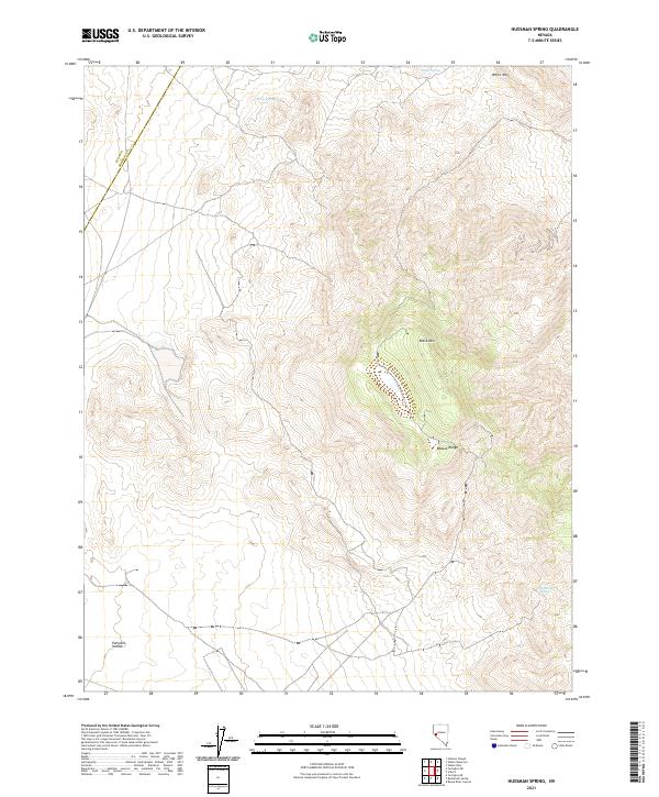 Hussman Spring, NV — USGS 7.5-minute topo (2021)