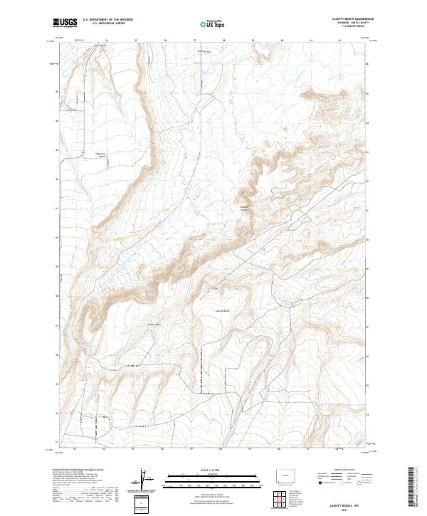 Leavitt Bench, WY — USGS 7.5-minute topo (2021)