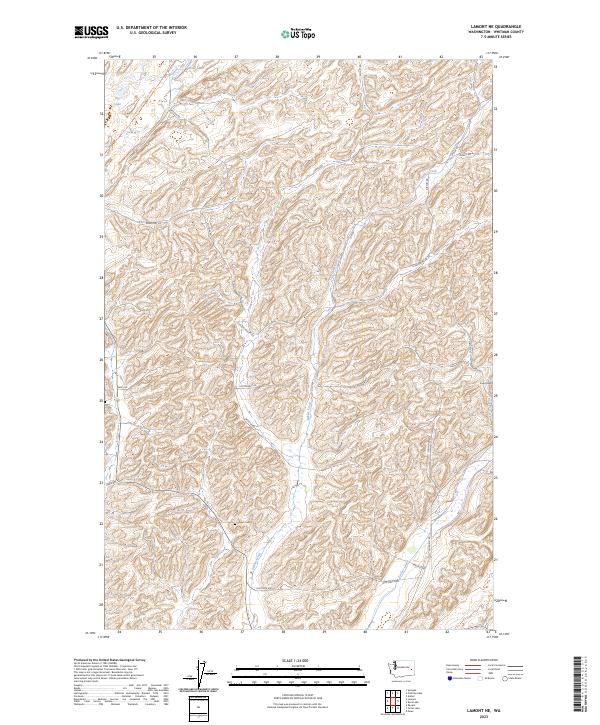 Lamont NE, WA — USGS 7.5-minute topo (2023)