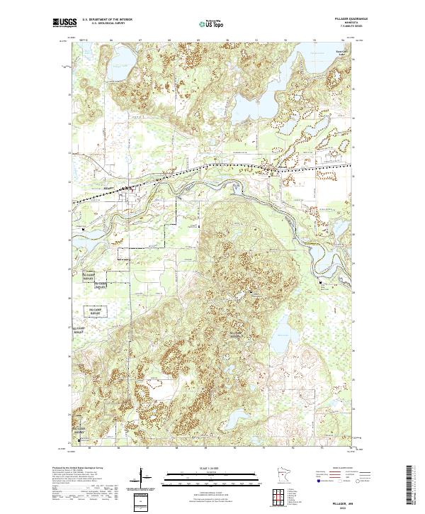 Pillager, MN — USGS 7.5-minute topo (2022)