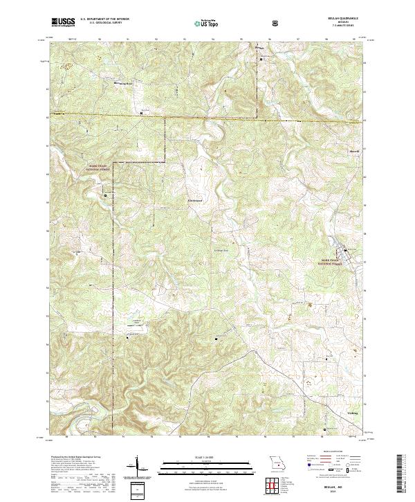 Beulah, MO — USGS 7.5-minute topo (2021)