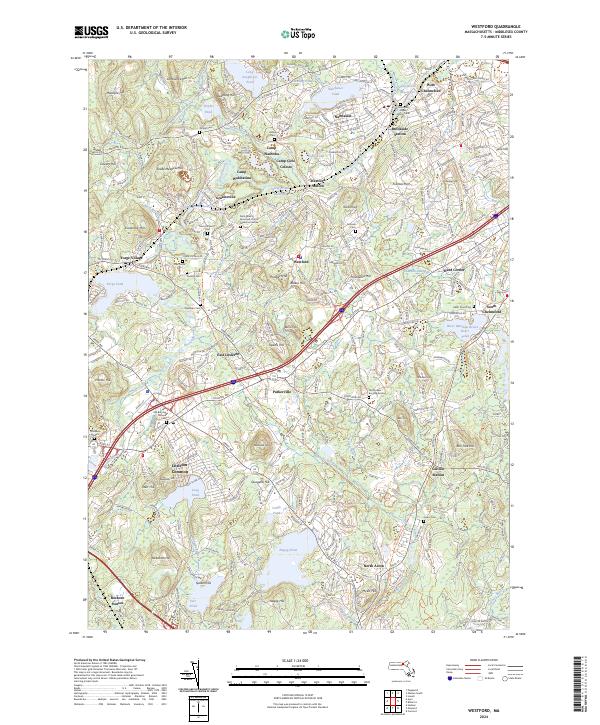 Westford, MA — USGS 7.5-minute topo (2024)