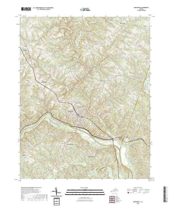 Brookneal, VA — USGS 7.5-minute topo (2022)