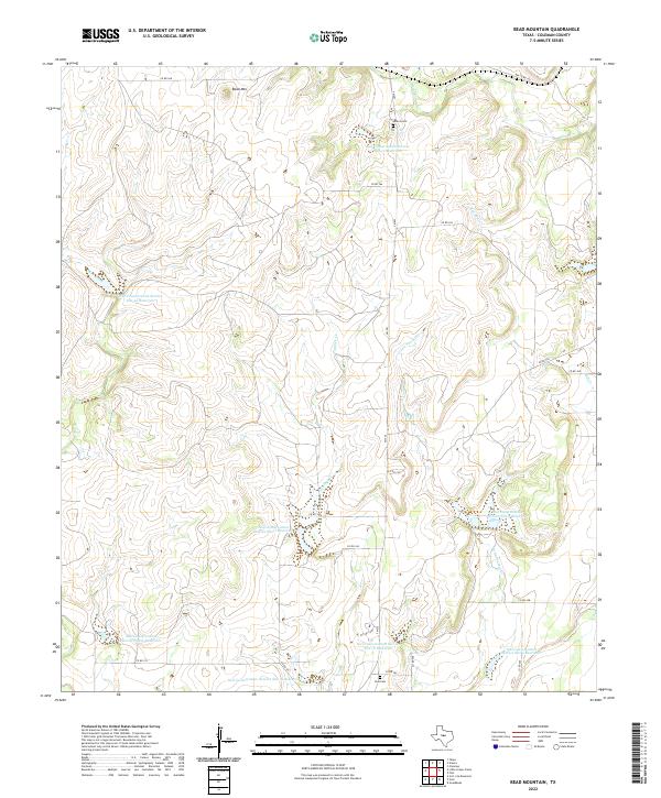 Bead Mountain, TX — USGS 7.5-minute topo (2022)