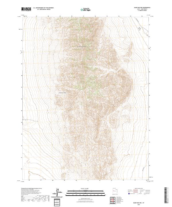 Sand Pass NW, UT — USGS 7.5-minute topo (2023)