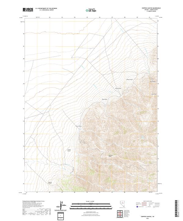 Crippen Canyon, NV — USGS 7.5-minute topo (2021)