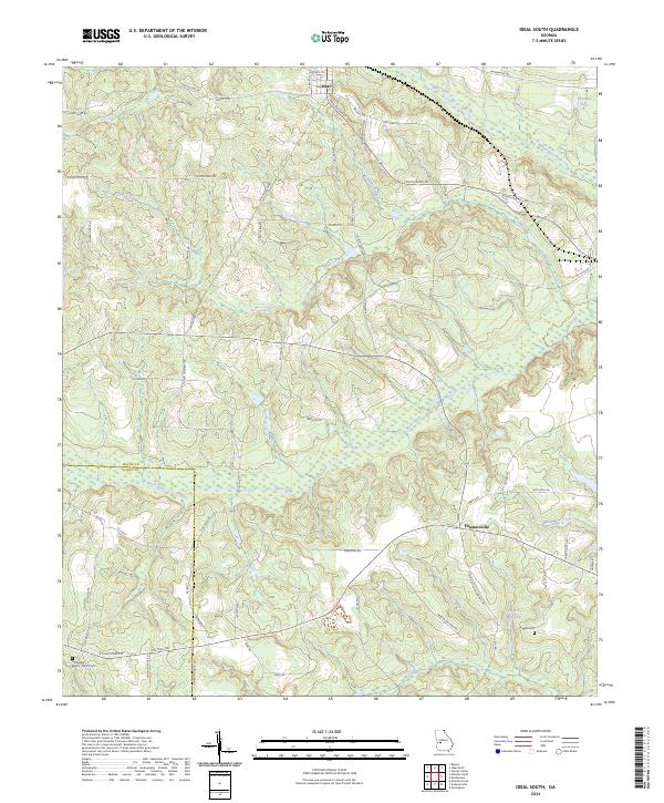 Ideal South, GA — USGS 7.5-minute topo (2024)