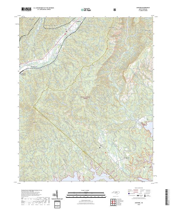 Ashford, NC — USGS 7.5-minute topo (2022)