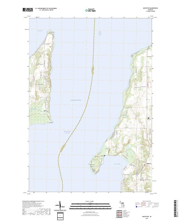 Mapleton, MI — USGS 7.5-minute topo (2023)