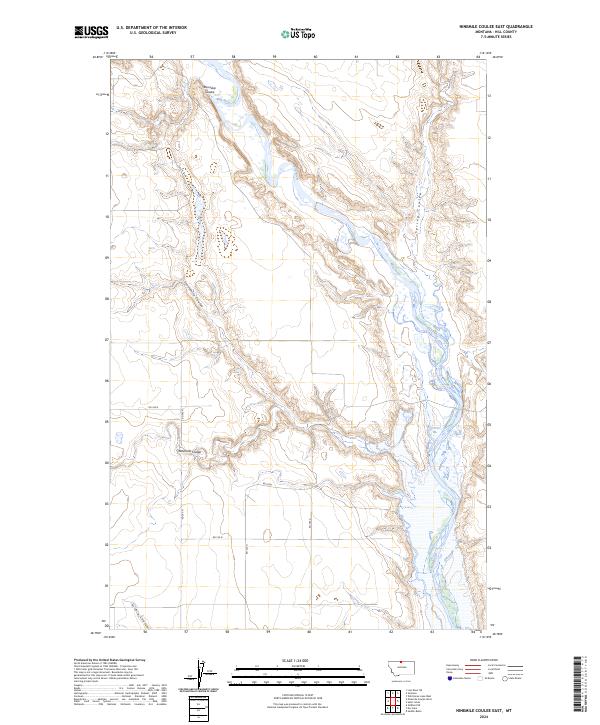 Ninemile Coulee East, MT — USGS 7.5-minute topo (2024)