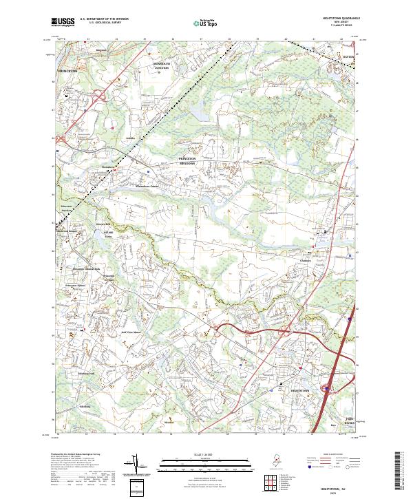 Hightstown, NJ — USGS 7.5-minute topo (2023)