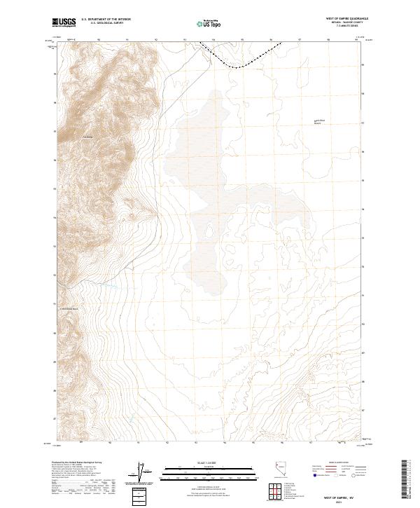 West of Empire, NV — USGS 7.5-minute topo (2021)