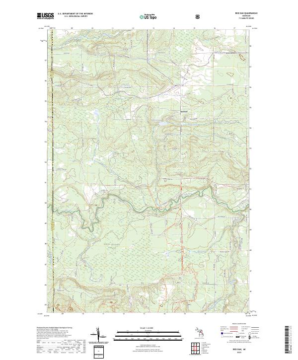 Red Oak, MI — USGS 7.5-minute topo (2023)
