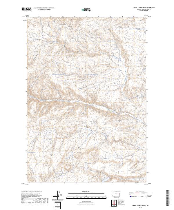 Little Juniper Spring, OR — USGS 7.5-minute topo (2023)