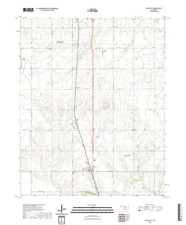 Union City, OK — USGS 7.5-minute topo (2022)