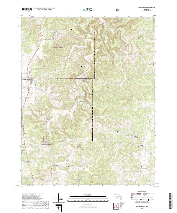 Edgar Springs, MO — USGS 7.5-minute topo (2021)