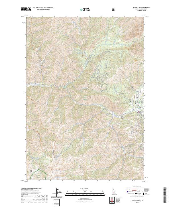 Atlanta West, ID — USGS 7.5-minute topo (2023)