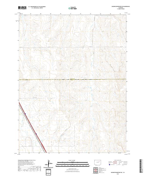 Noonen Reservoir SW, CO — USGS 7.5-minute topo (2022)