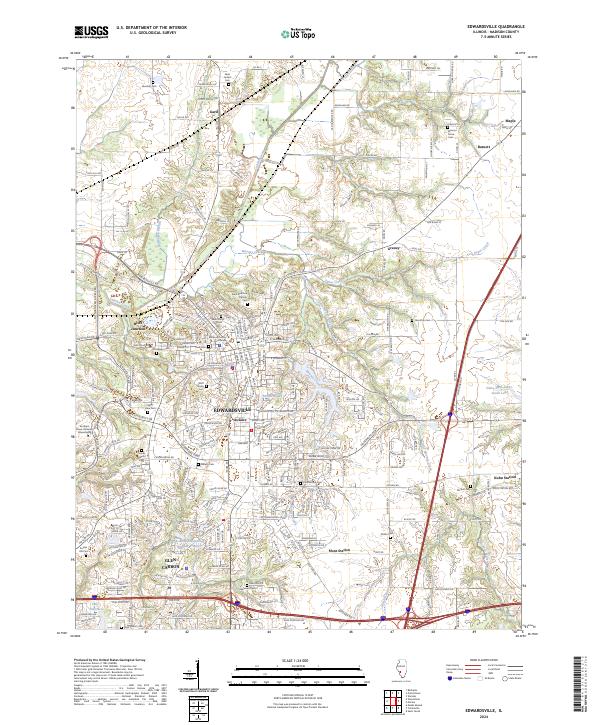 Edwardsville, IL — USGS 7.5-minute topo (2024)
