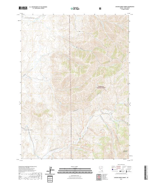 Chicken Creek Summit, NV — USGS 7.5-minute topo (2021)