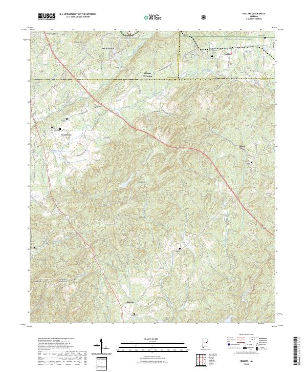 Hollins, AL — USGS 7.5-minute topo (2024)