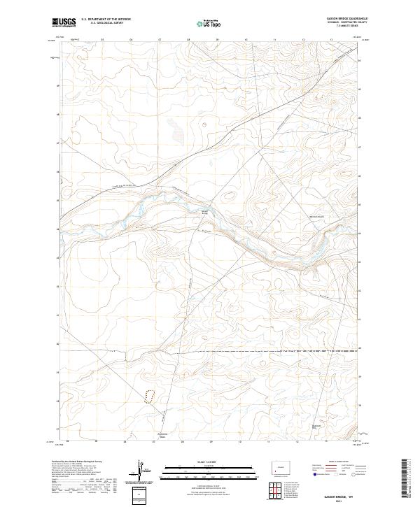 Gasson Bridge, WY — USGS 7.5-minute topo (2021)