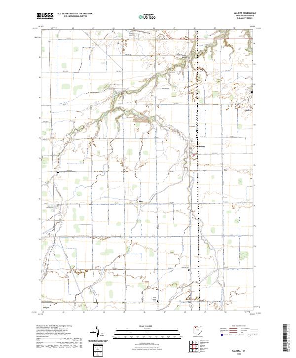 Malinta, OH — USGS 7.5-minute topo (2023)
