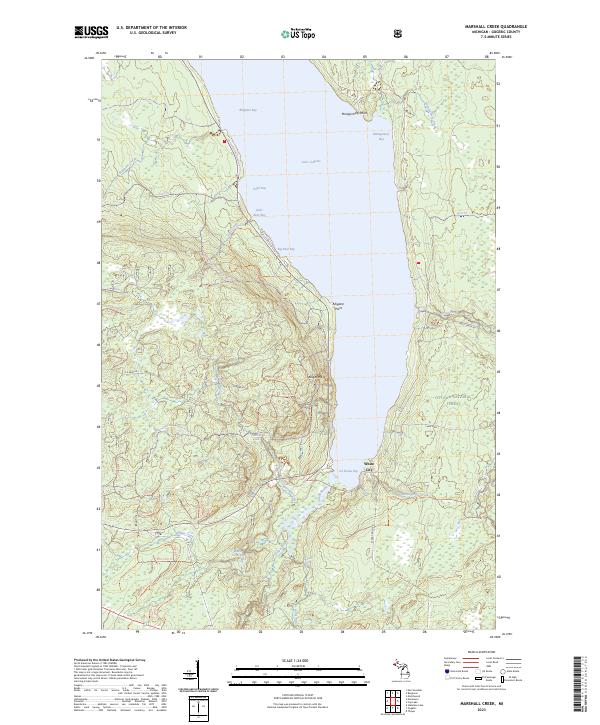 Marshall Creek, MI — USGS 7.5-minute topo (2023)