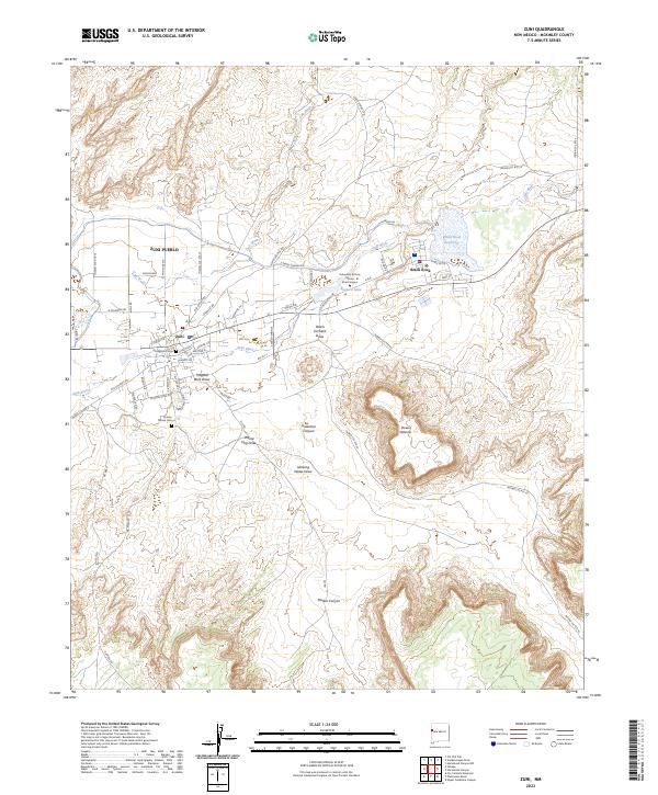 Zuni, NM — USGS 7.5-minute topo (2023)