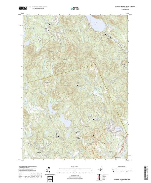 Hillsboro Upper Village, NH — USGS 7.5-minute topo (2024)