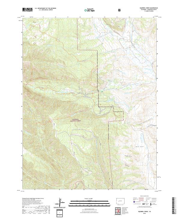 Squirrel Creek, CO — USGS 7.5-minute topo (2022)